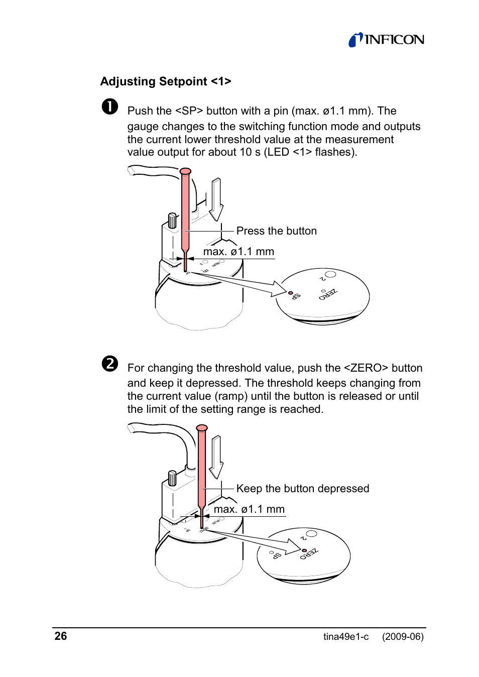 INFICON SKY CDG025D 0.1 ... 1000 Torr / mbar User Manual | Page 26 / 36