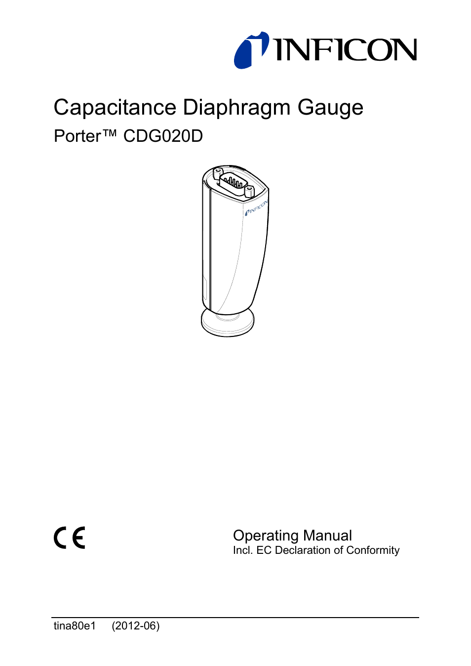 INFICON Porter CDG020D 10 ... 1000 Torr / mbar User Manual | 28 pages