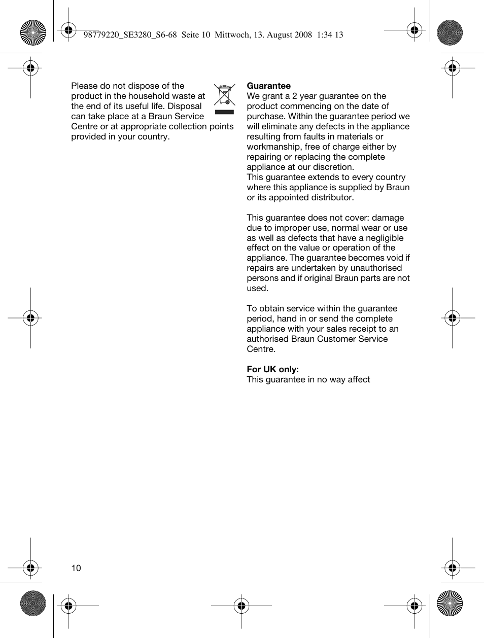 Braun 3280 User Manual | Page 10 / 64