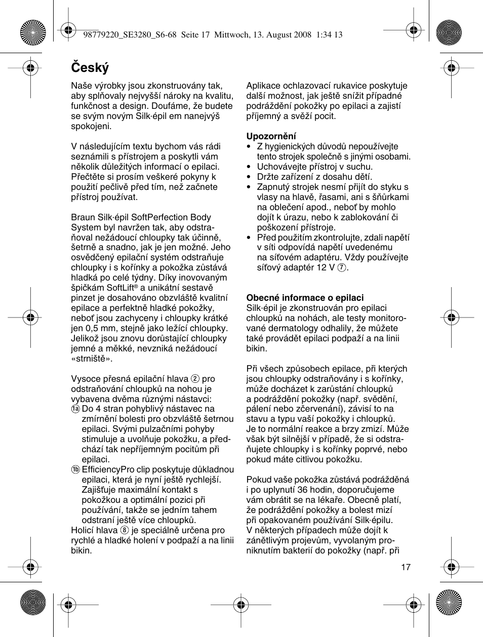 Âesk | Braun 3280 User Manual | Page 17 / 64