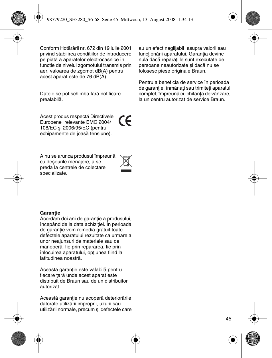 Braun 3280 User Manual | Page 45 / 64