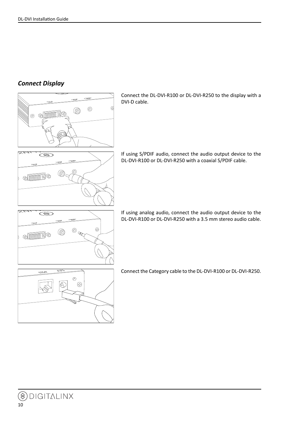 Connect display | Intelix DL-DVI-R100 User Manual | Page 10 / 16