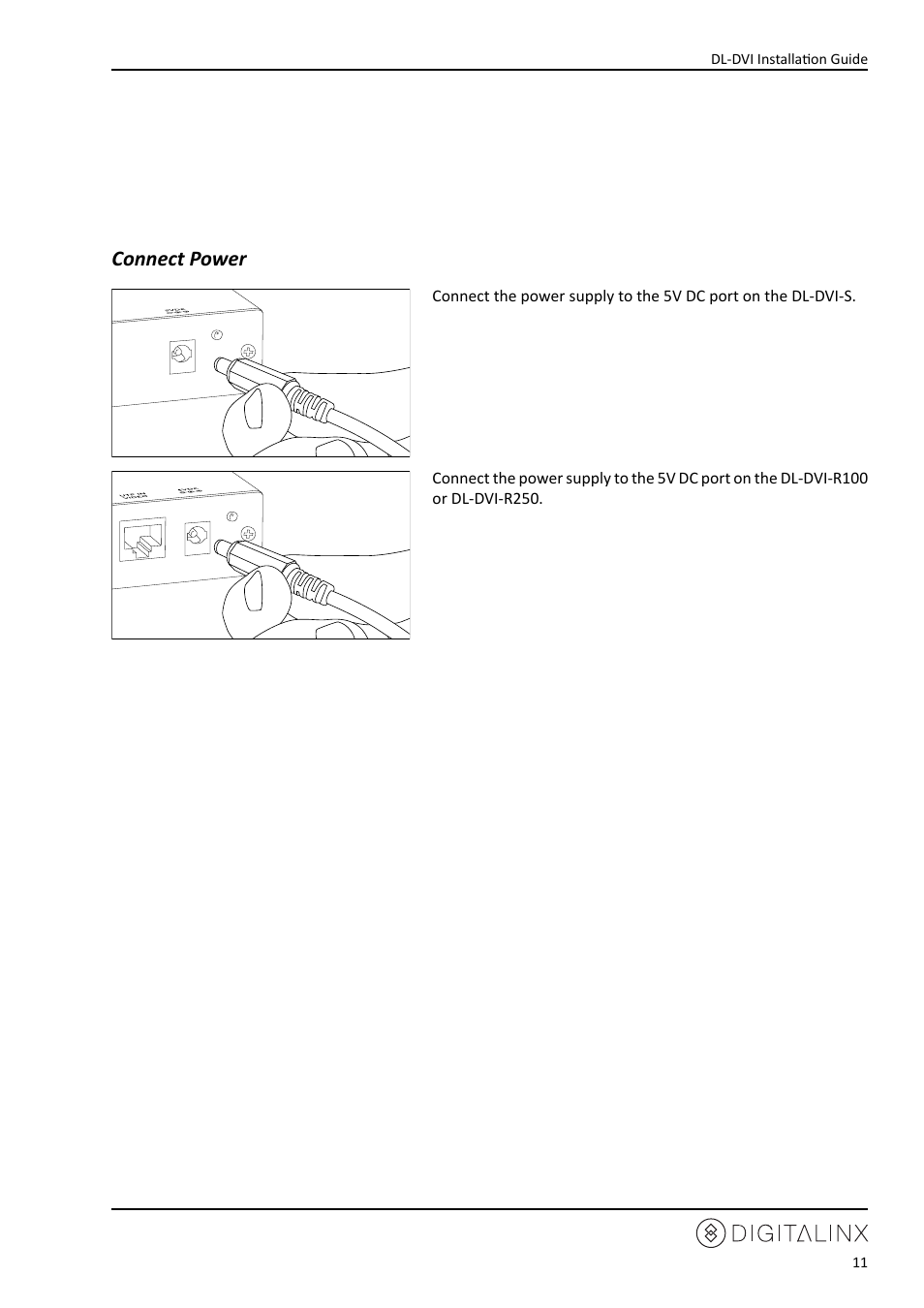 Connect power | Intelix DL-DVI-R100 User Manual | Page 11 / 16