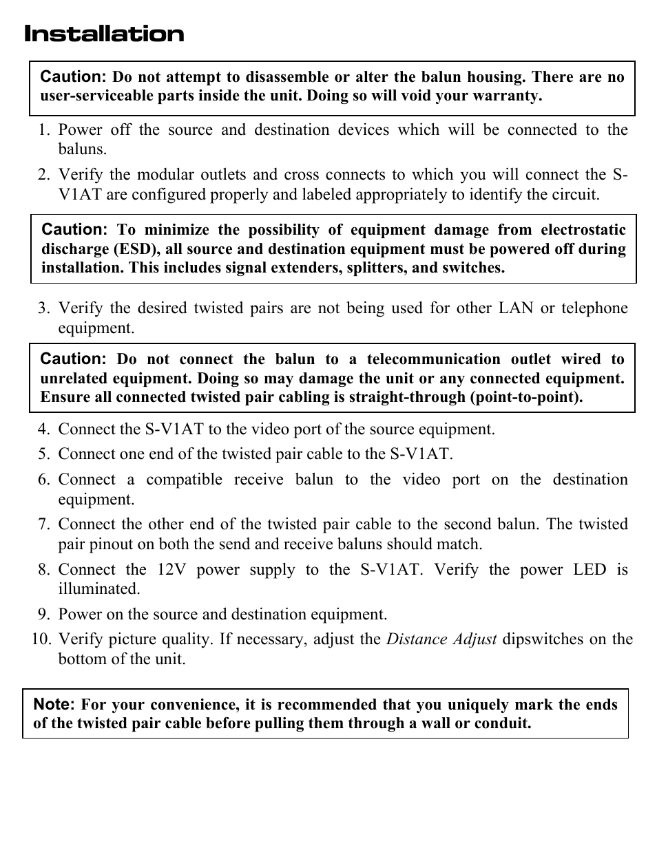 Installation | Intelix S-V1AT User Manual | Page 2 / 4