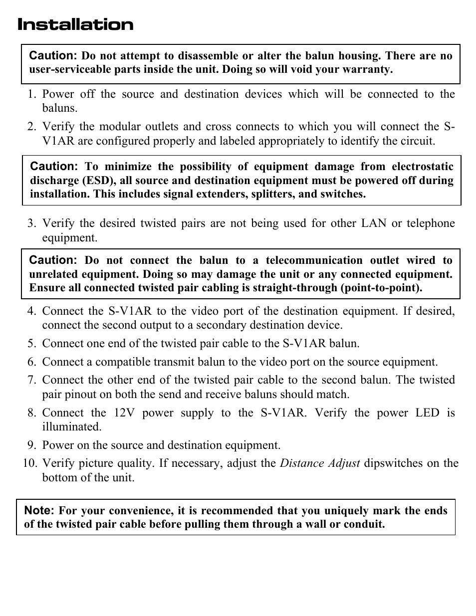 Installation | Intelix S-V1AR User Manual | Page 2 / 4