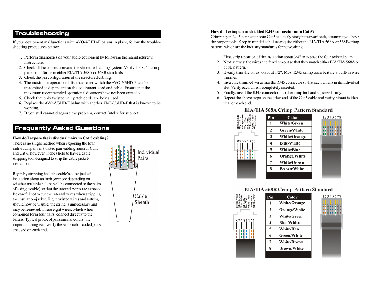 Troubleshooting, Frequently asked questions | Intelix AVO-V3HD-F User Manual | Page 2 / 2