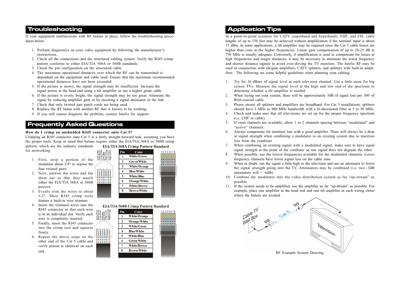 Troubleshooting, Frequently asked questions, Application tips | Intelix RF-F User Manual | Page 2 / 2