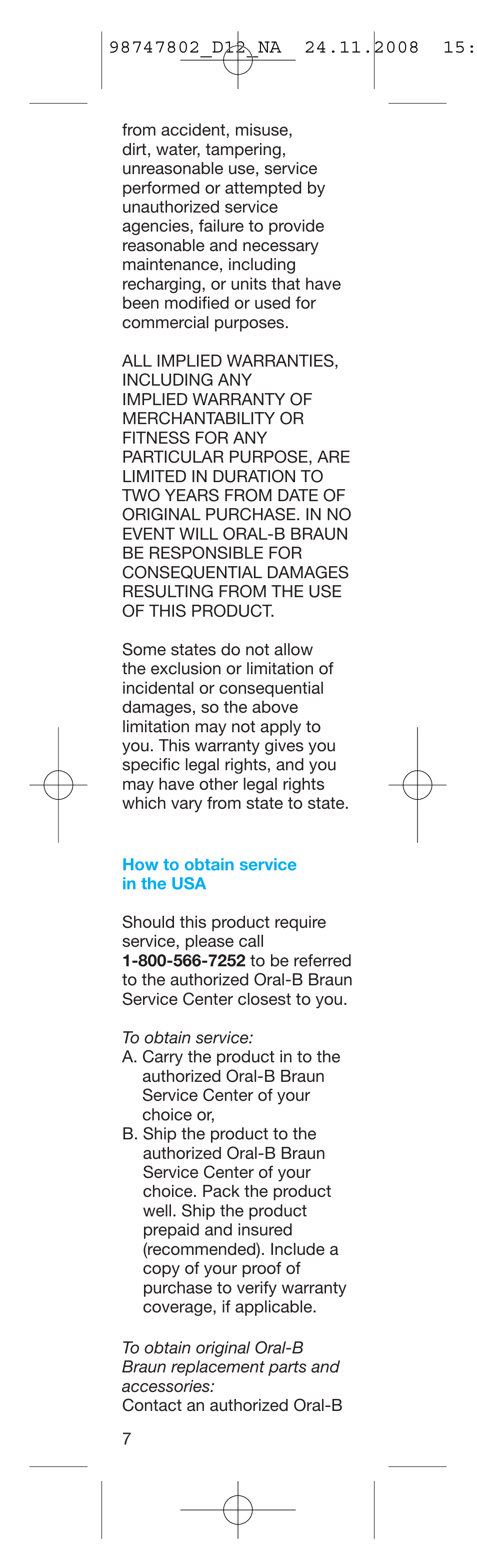 Braun D12513 User Manual | Page 7 / 20