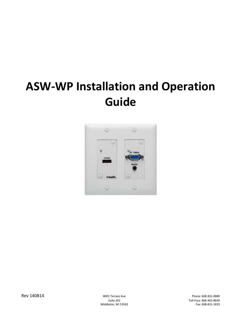 Intelix ASW-WP Installation Manual User Manual | 28 pages