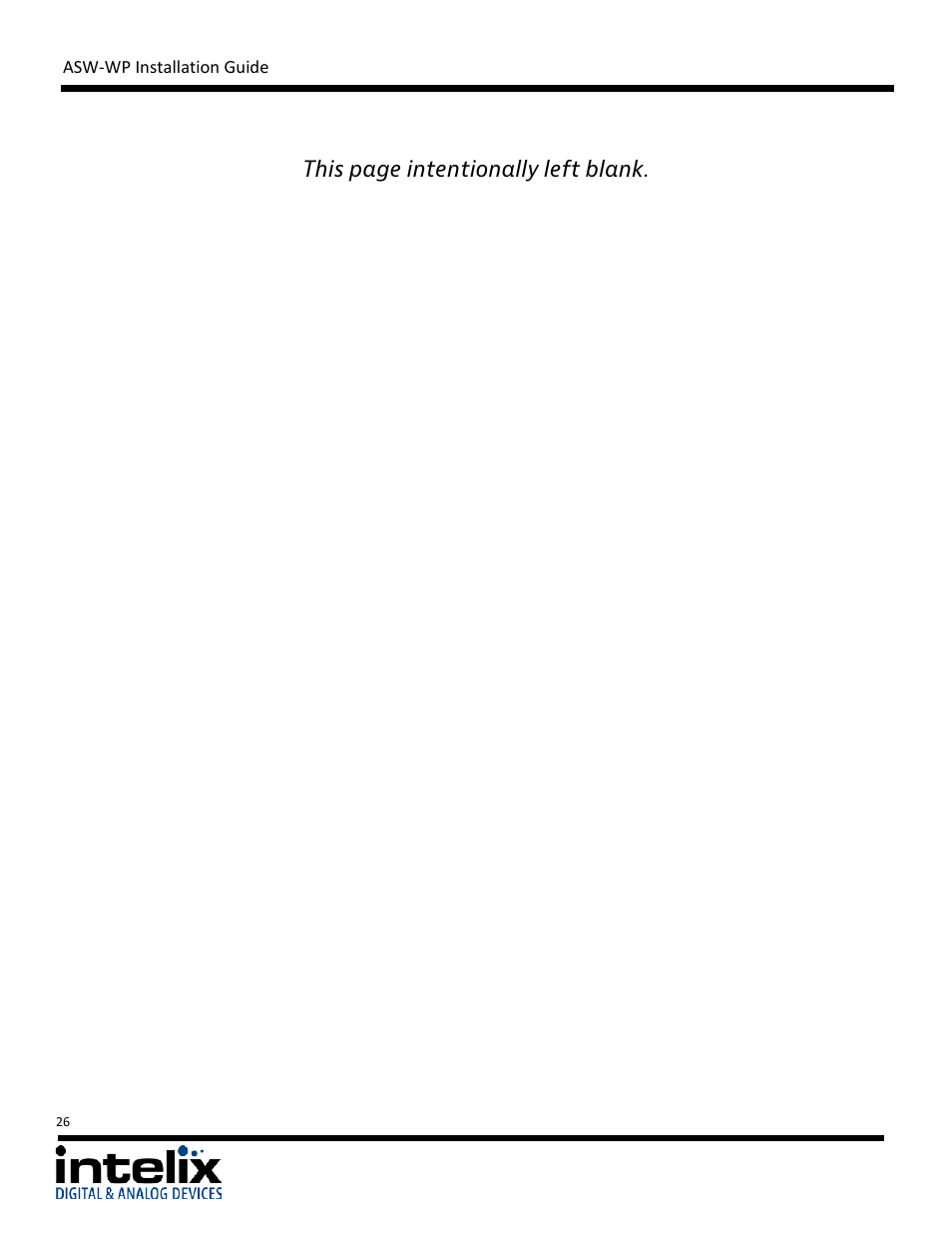 Intelix ASW-WP Installation Manual User Manual | Page 26 / 28