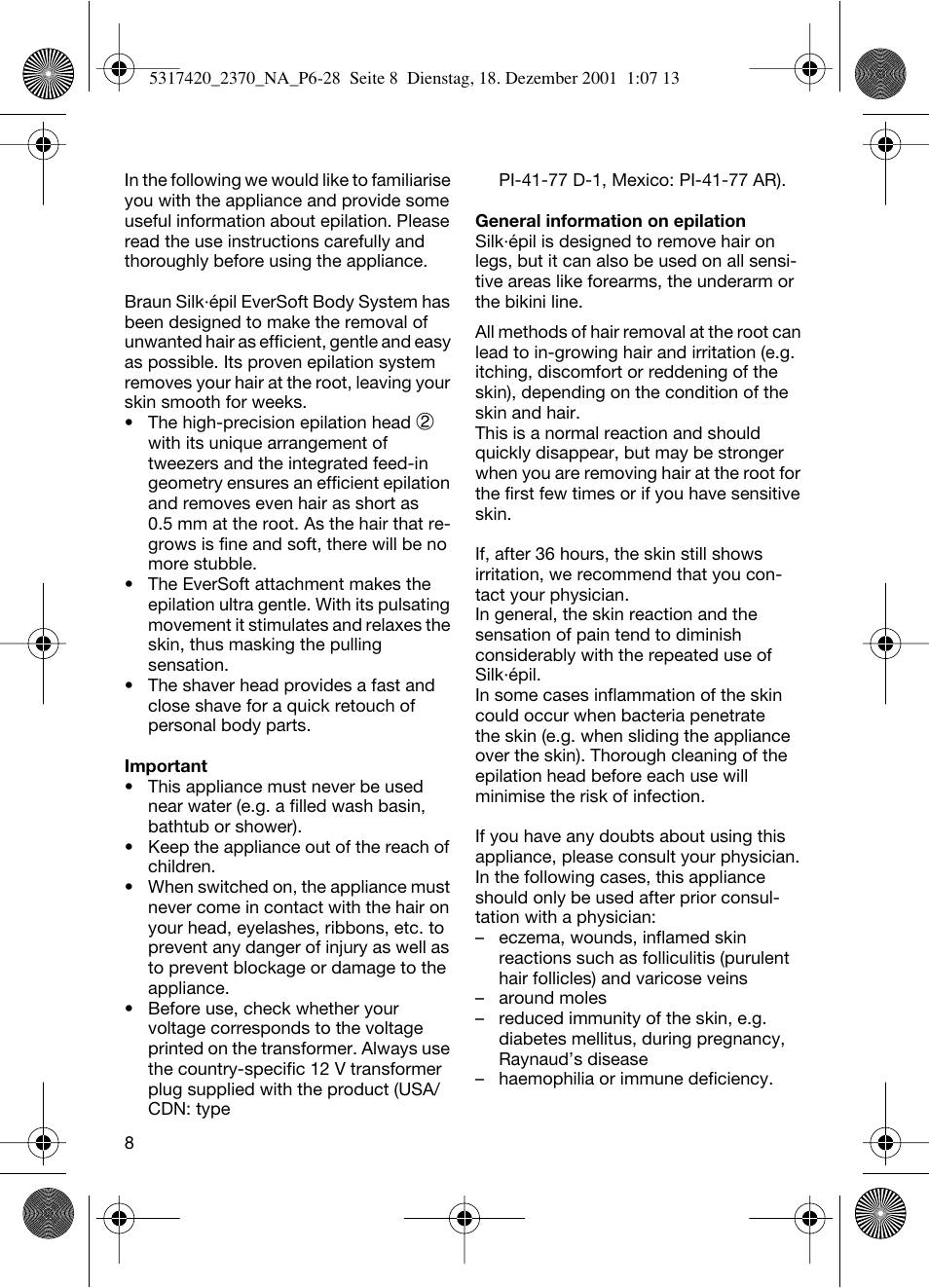 Braun 2370 User Manual | Page 8 / 26