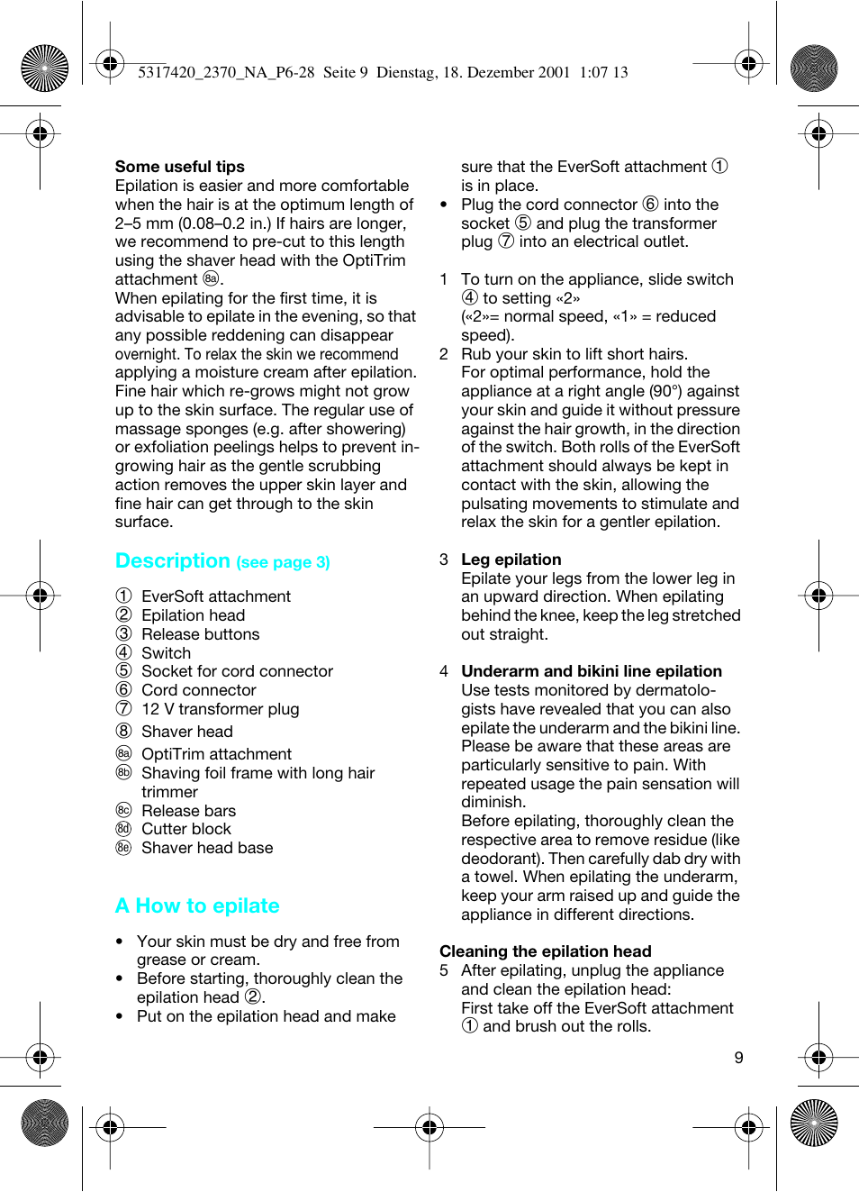 Braun 2370 User Manual | Page 9 / 26