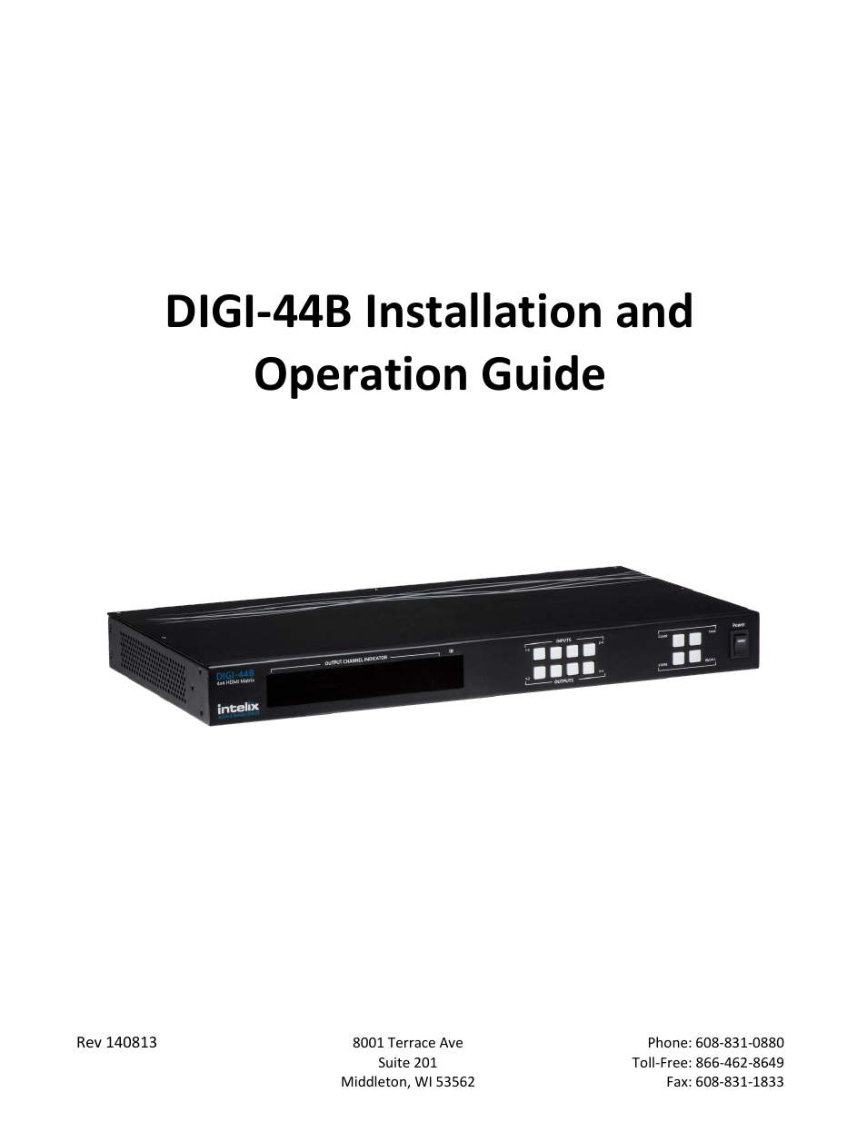Intelix DIGI-44B User Manual | 28 pages
