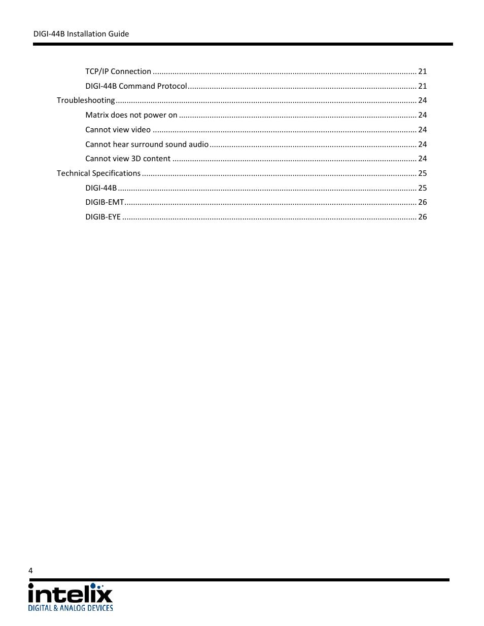 Intelix DIGI-44B User Manual | Page 4 / 28