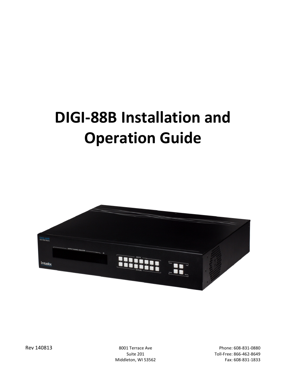 Intelix DIGI-88B User Manual | 32 pages