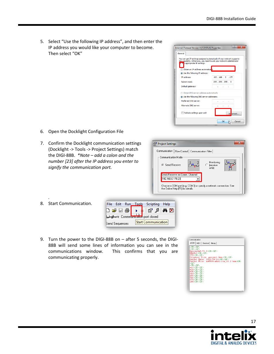 Intelix DIGI-88B User Manual | Page 17 / 32