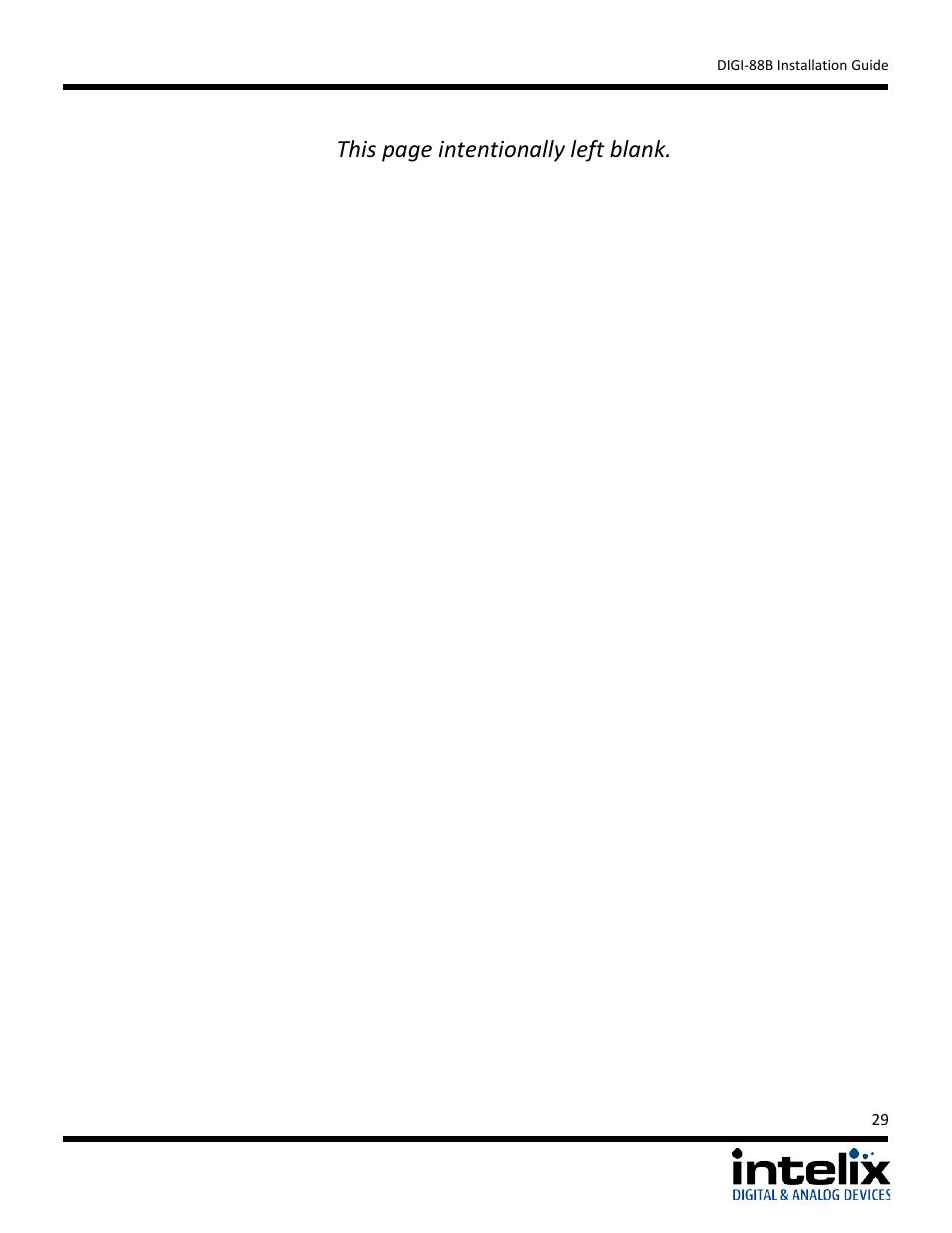 This page intentionally left blank | Intelix DIGI-88B User Manual | Page 29 / 32