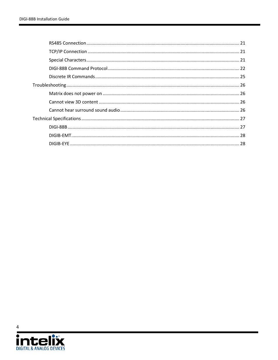 Intelix DIGI-88B User Manual | Page 4 / 32