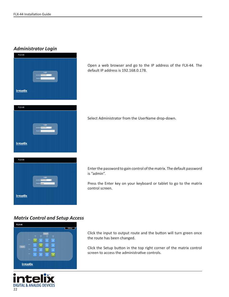 Intelix FLX-44 User Manual | Page 22 / 32