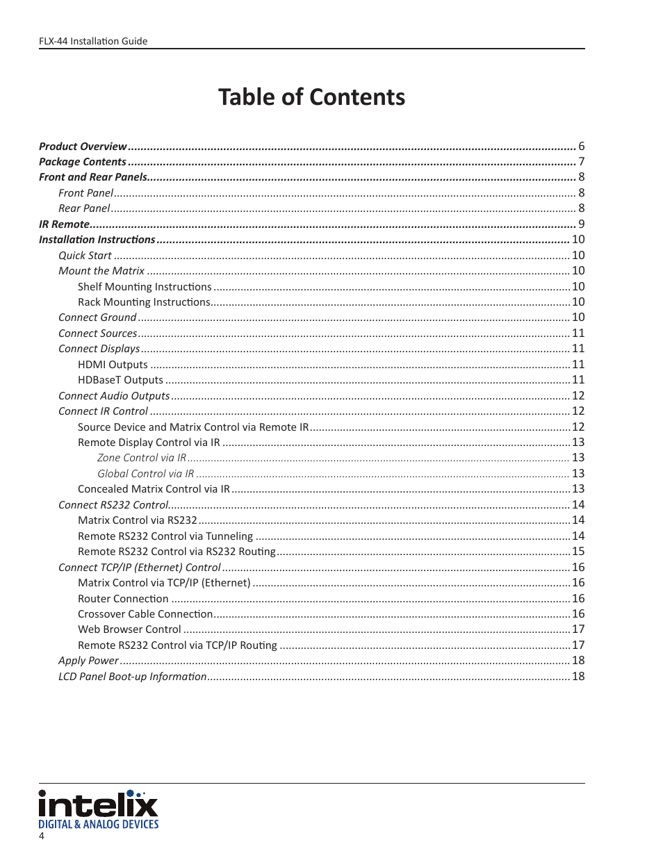 Intelix FLX-44 User Manual | Page 4 / 32