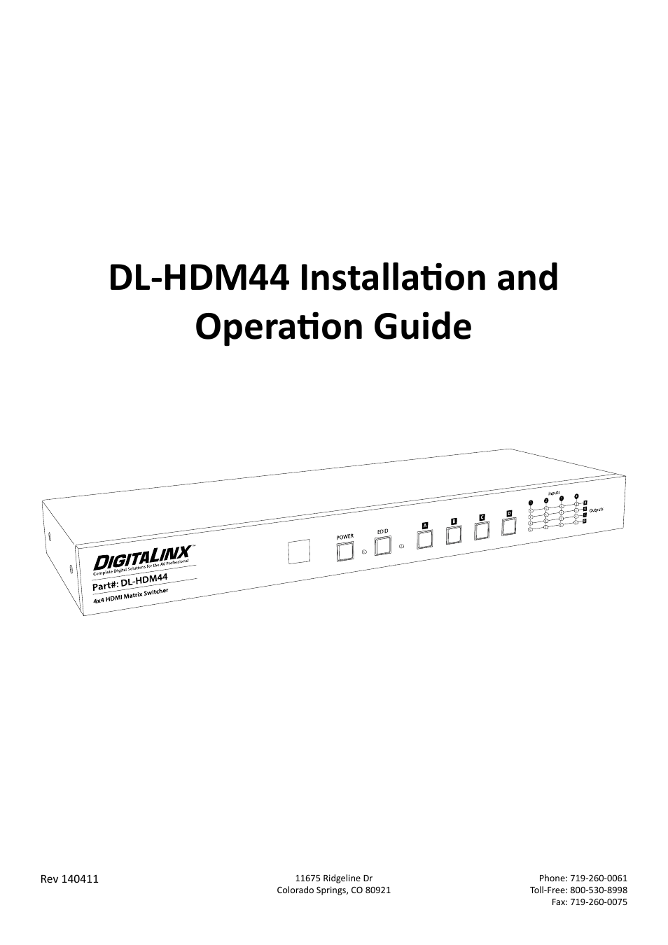 Intelix DL-HDM44 User Manual | 24 pages