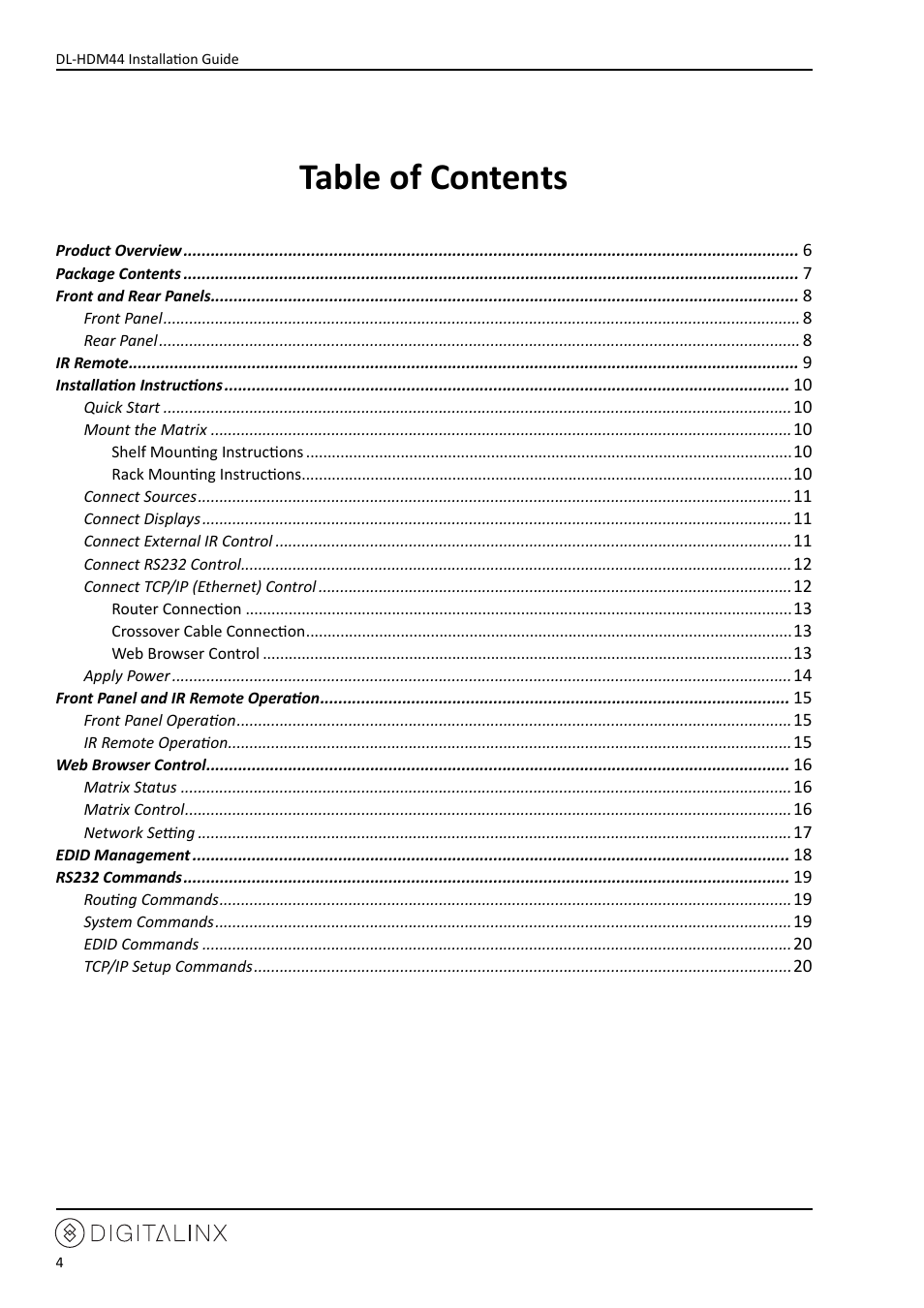 Intelix DL-HDM44 User Manual | Page 4 / 24