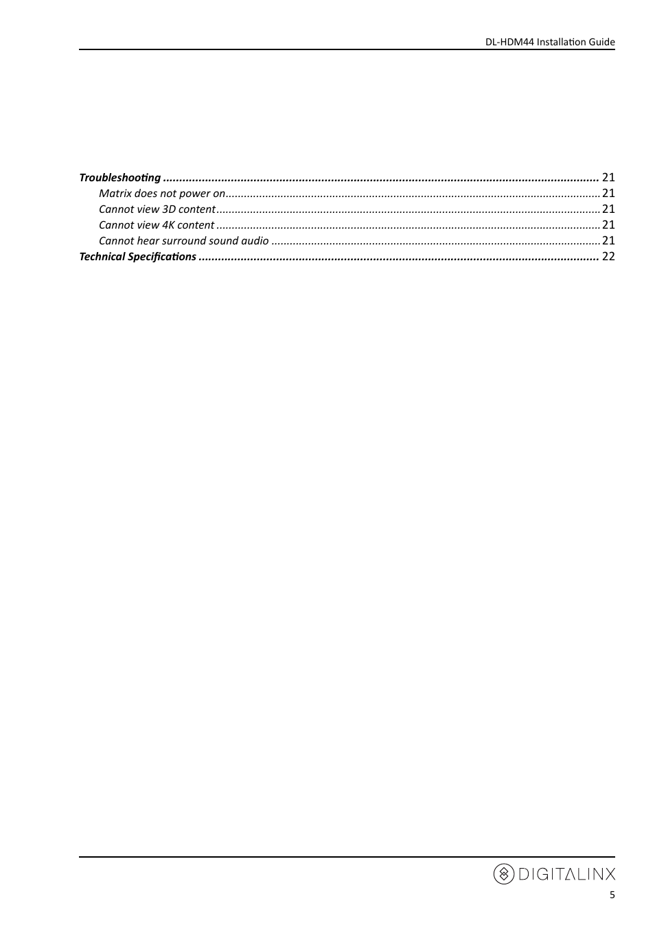 Intelix DL-HDM44 User Manual | Page 5 / 24