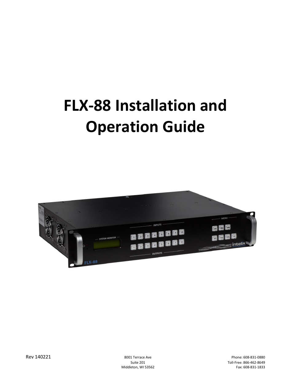 Intelix FLX-88 v1.6.4 User Manual | 36 pages