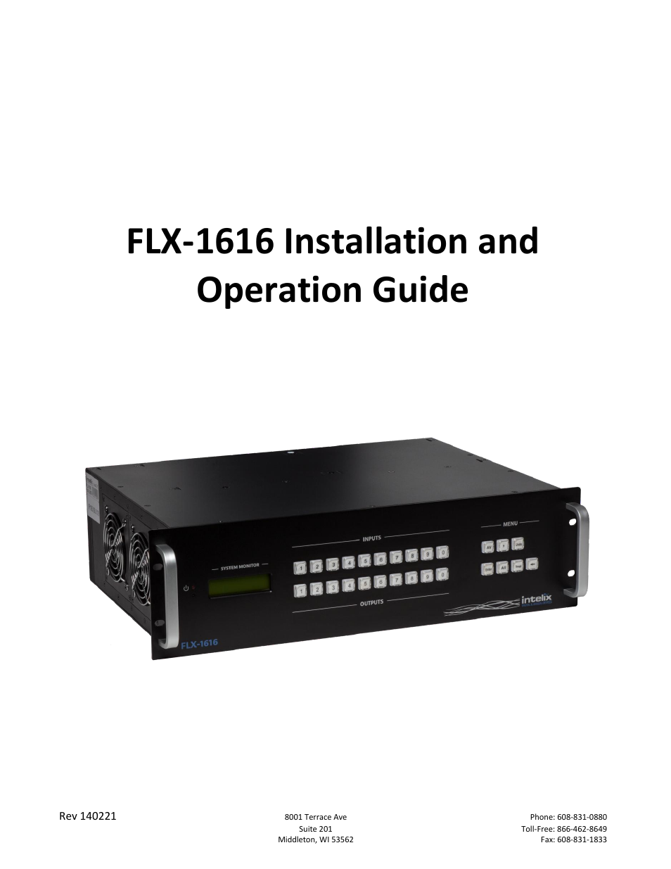 Intelix FLX-1616 v1.6.4 User Manual | 36 pages