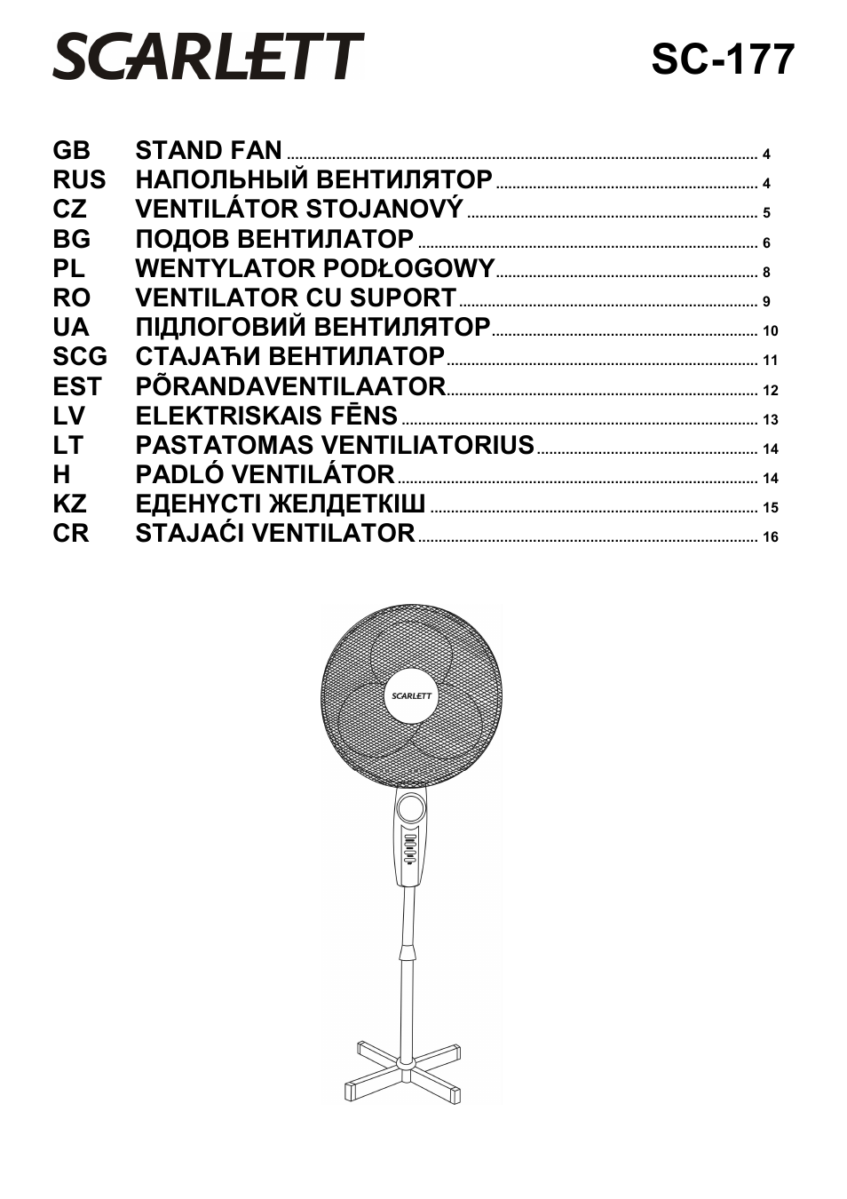 Scarlett SC-177 User Manual | 17 pages