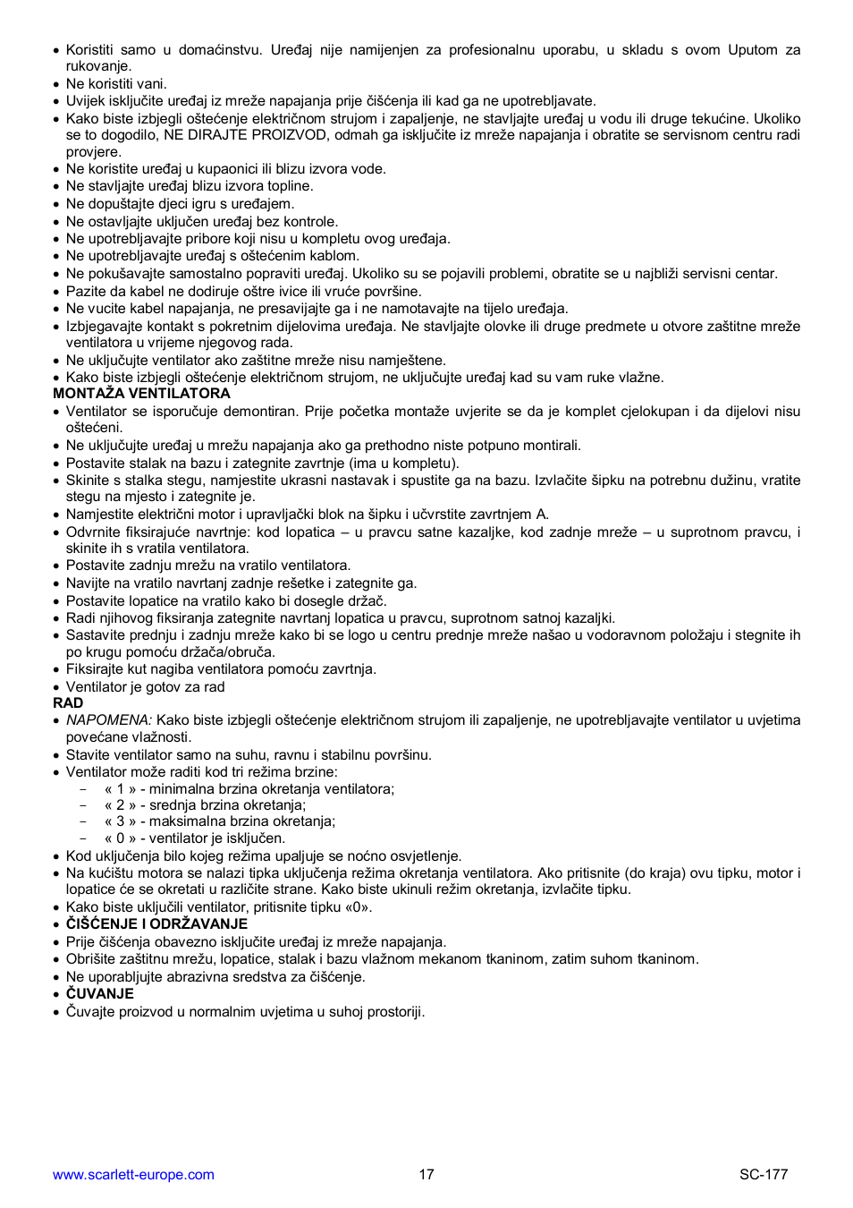 Scarlett SC-177 User Manual | Page 17 / 17