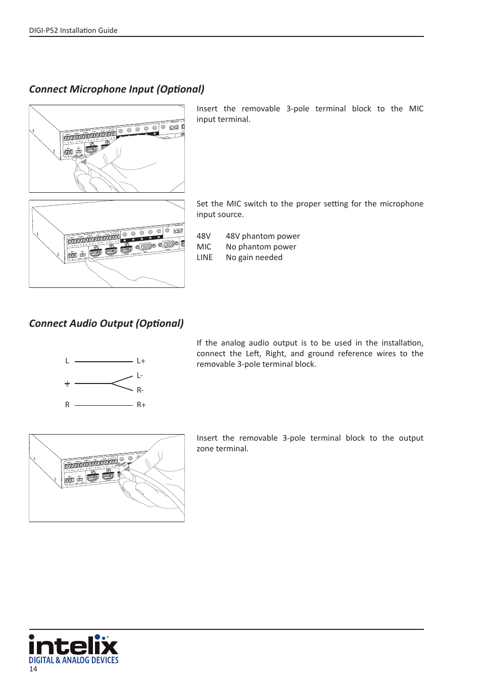 Intelix DIGI-P52 User Manual | Page 14 / 36