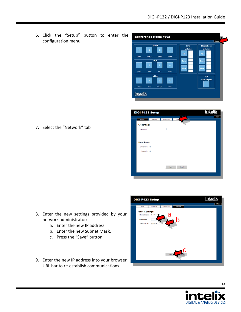 Ab c | Intelix DIGI-P122 User Manual | Page 13 / 28