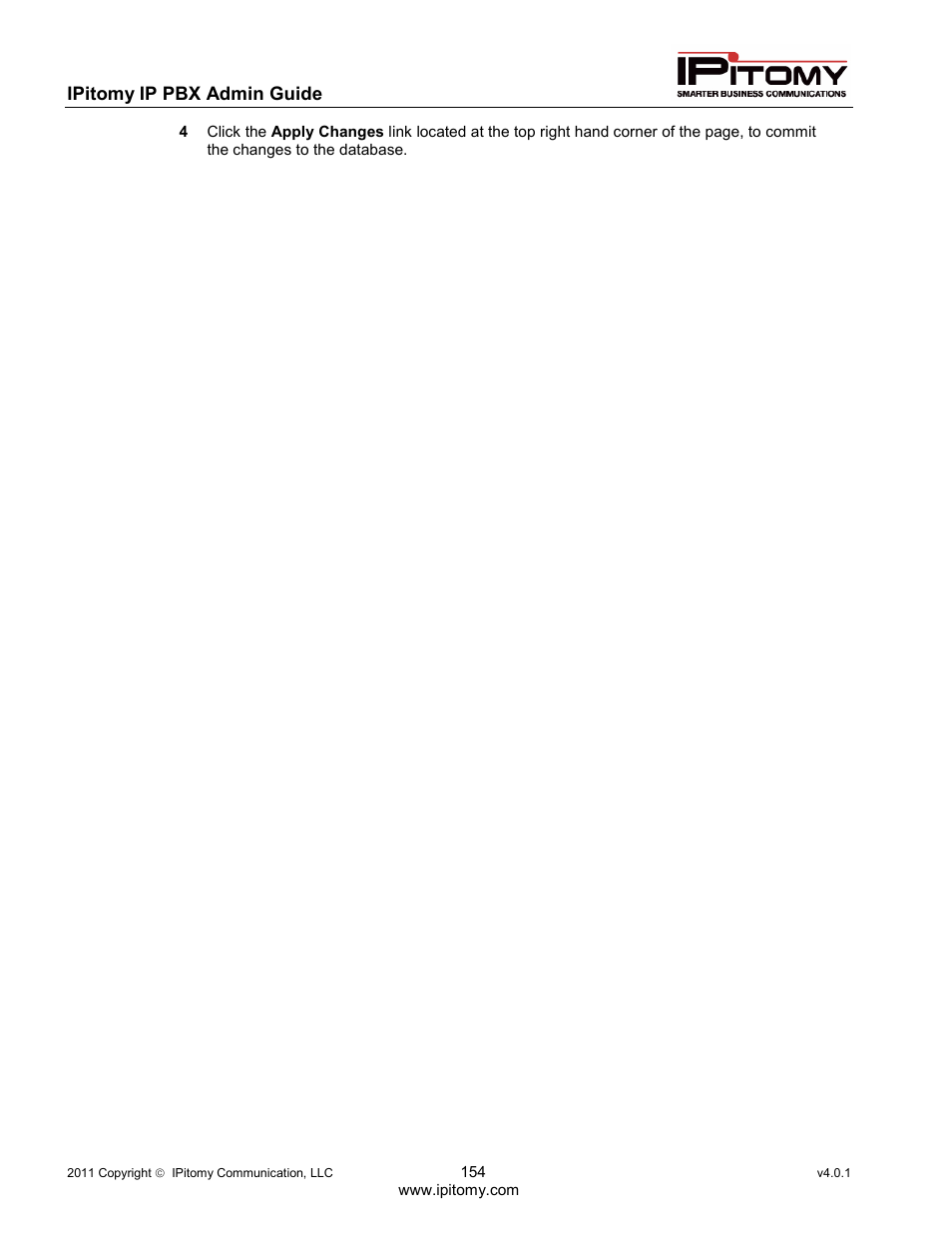 IPitomy IP1100+ PBX Administrator Guide User Manual | Page 172 / 259