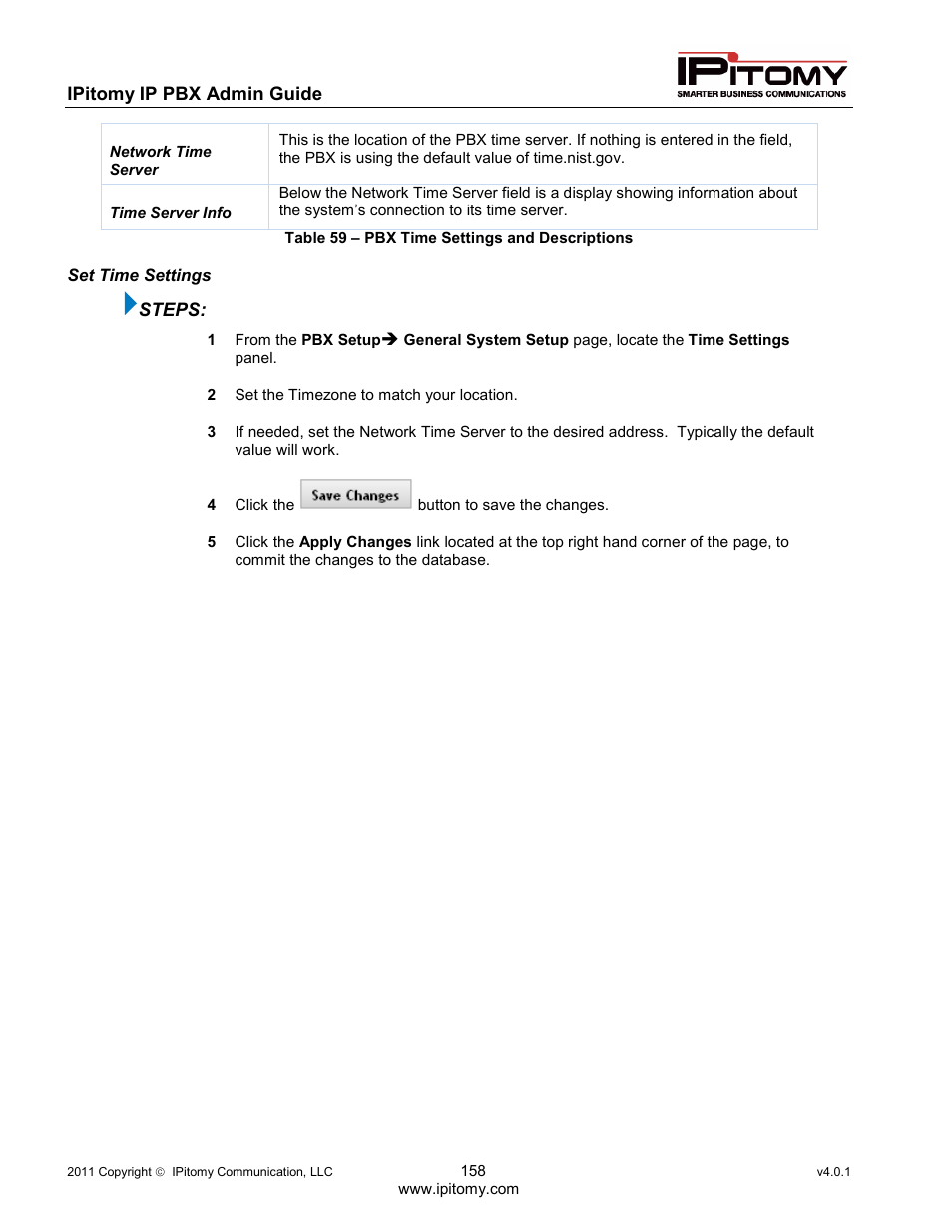 IPitomy IP1100+ PBX Administrator Guide User Manual | Page 176 / 259