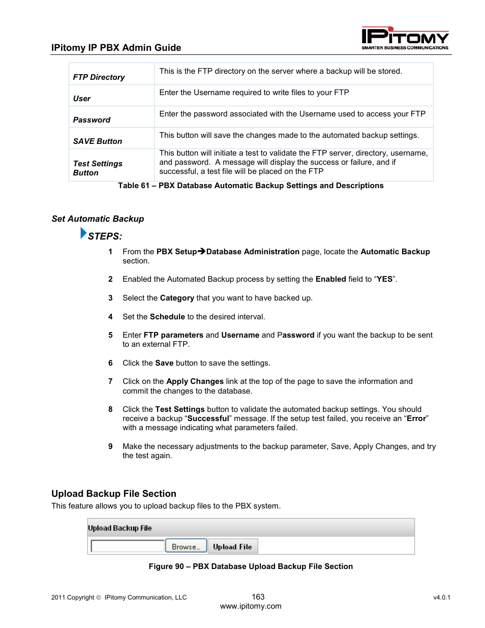 IPitomy IP1100+ PBX Administrator Guide User Manual | Page 181 / 259