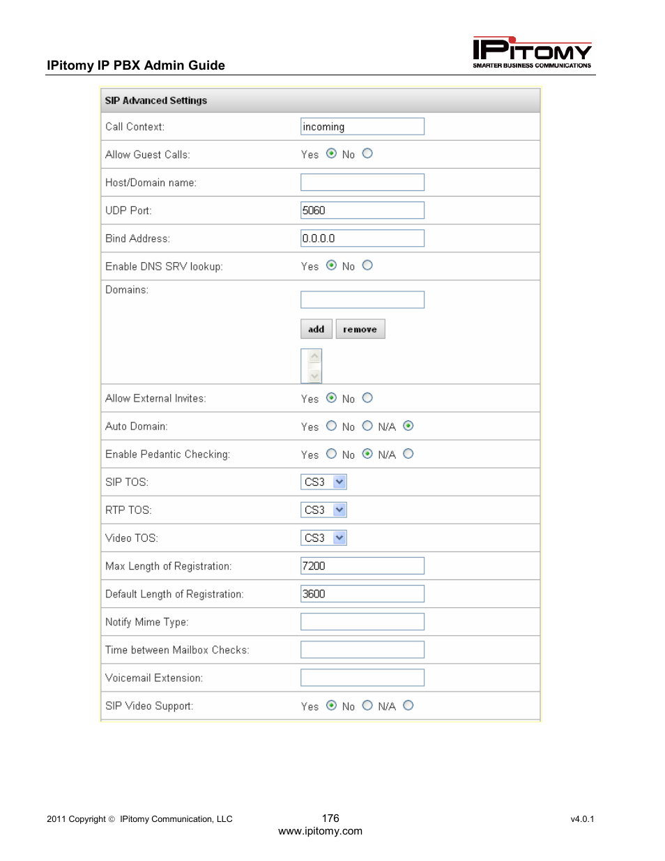 IPitomy IP1100+ PBX Administrator Guide User Manual | Page 194 / 259