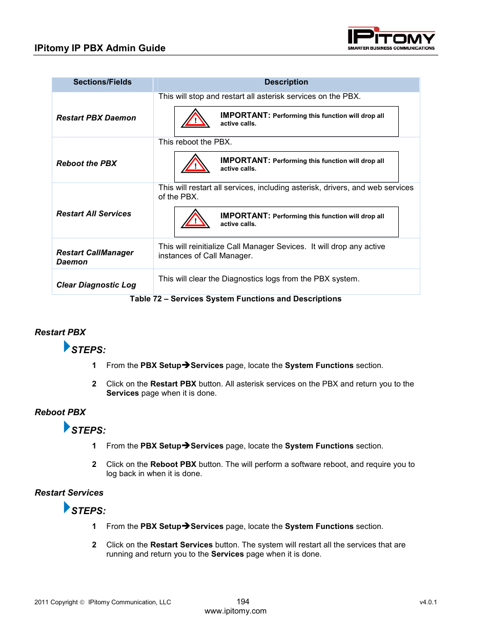 IPitomy IP1100+ PBX Administrator Guide User Manual | Page 212 / 259