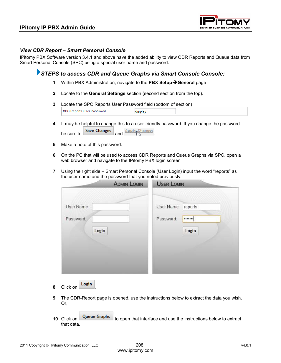 IPitomy IP1100+ PBX Administrator Guide User Manual | Page 226 / 259