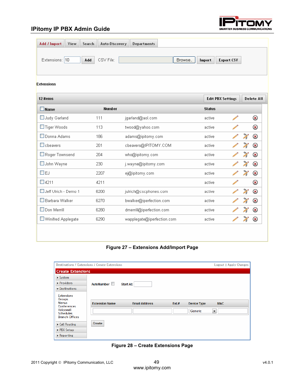 IPitomy IP1100+ PBX Administrator Guide User Manual | Page 67 / 259