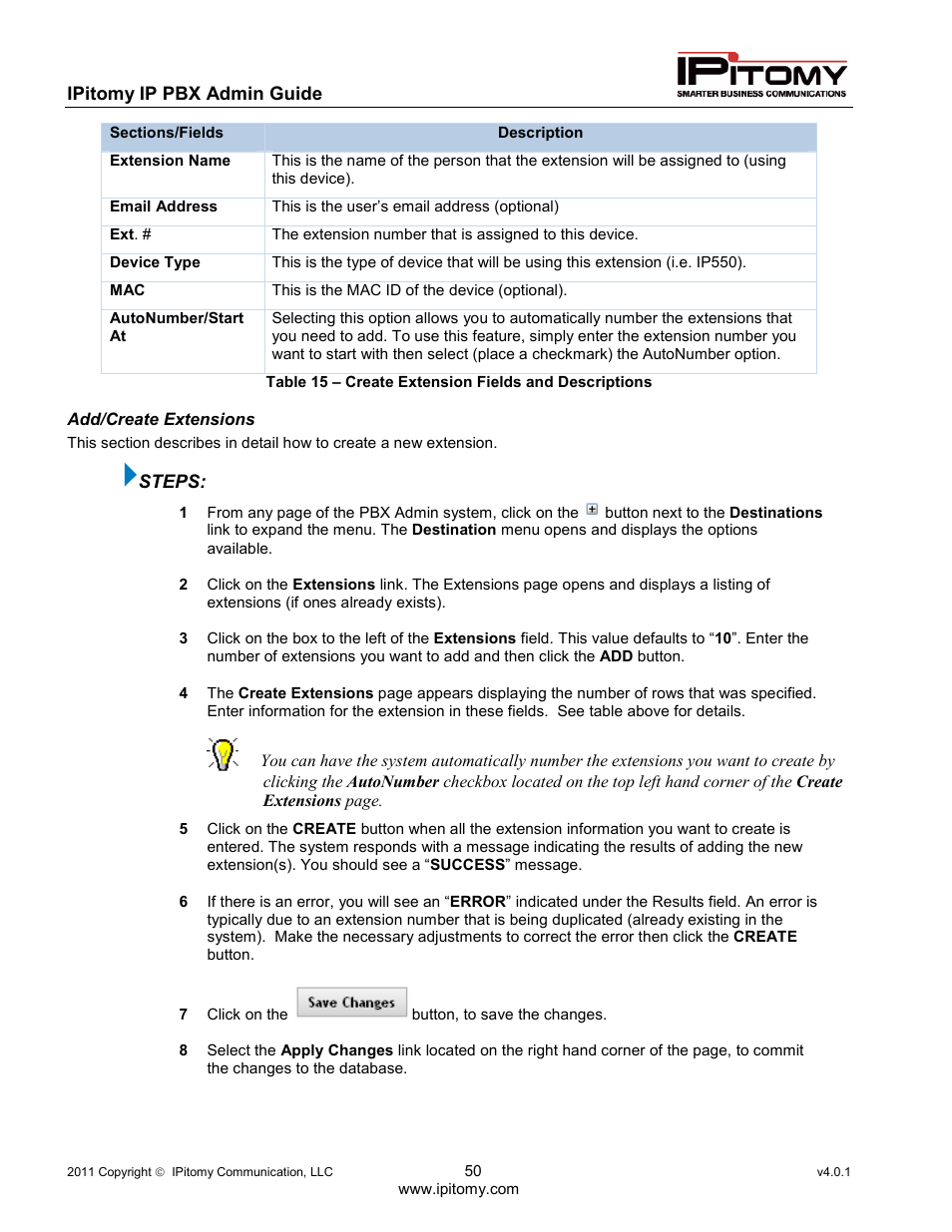 IPitomy IP1100+ PBX Administrator Guide User Manual | Page 68 / 259