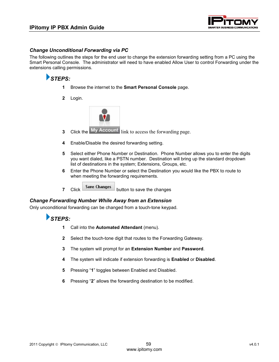 IPitomy IP1100+ PBX Administrator Guide User Manual | Page 77 / 259