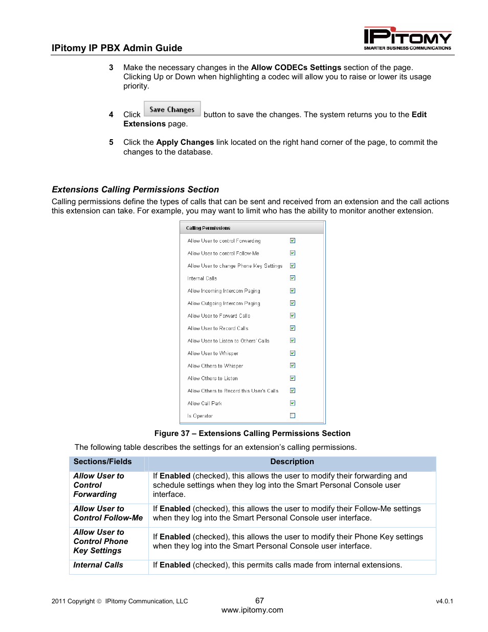 IPitomy IP1100+ PBX Administrator Guide User Manual | Page 85 / 259
