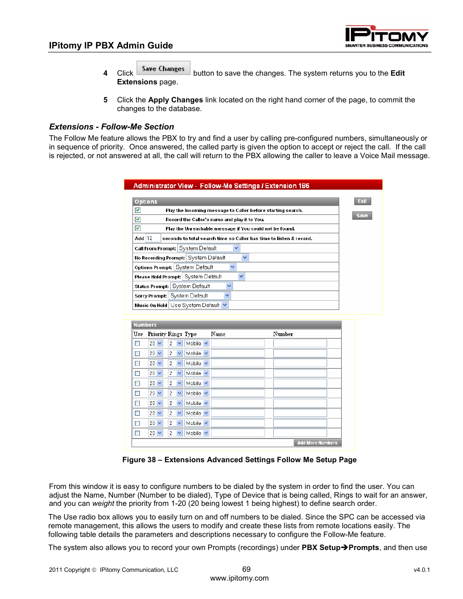 IPitomy IP1100+ PBX Administrator Guide User Manual | Page 87 / 259