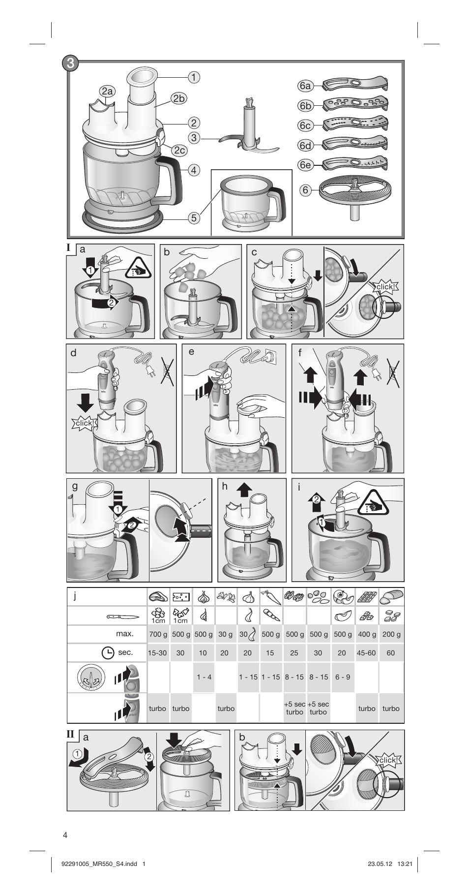 Braun Multiquick 5 MR 550 Buffet User Manual | Page 4 / 50