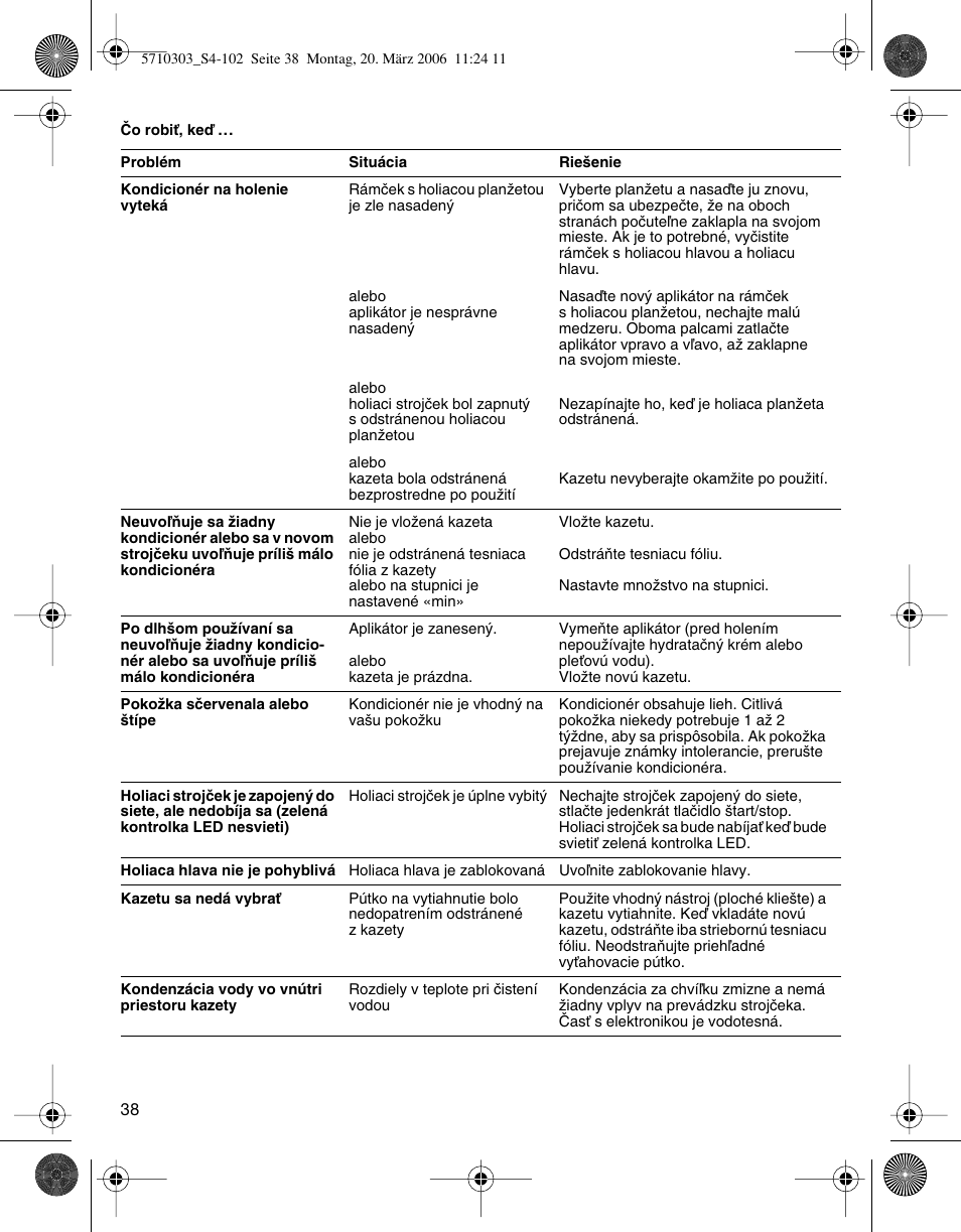 Braun 6620 User Manual | Page 38 / 99