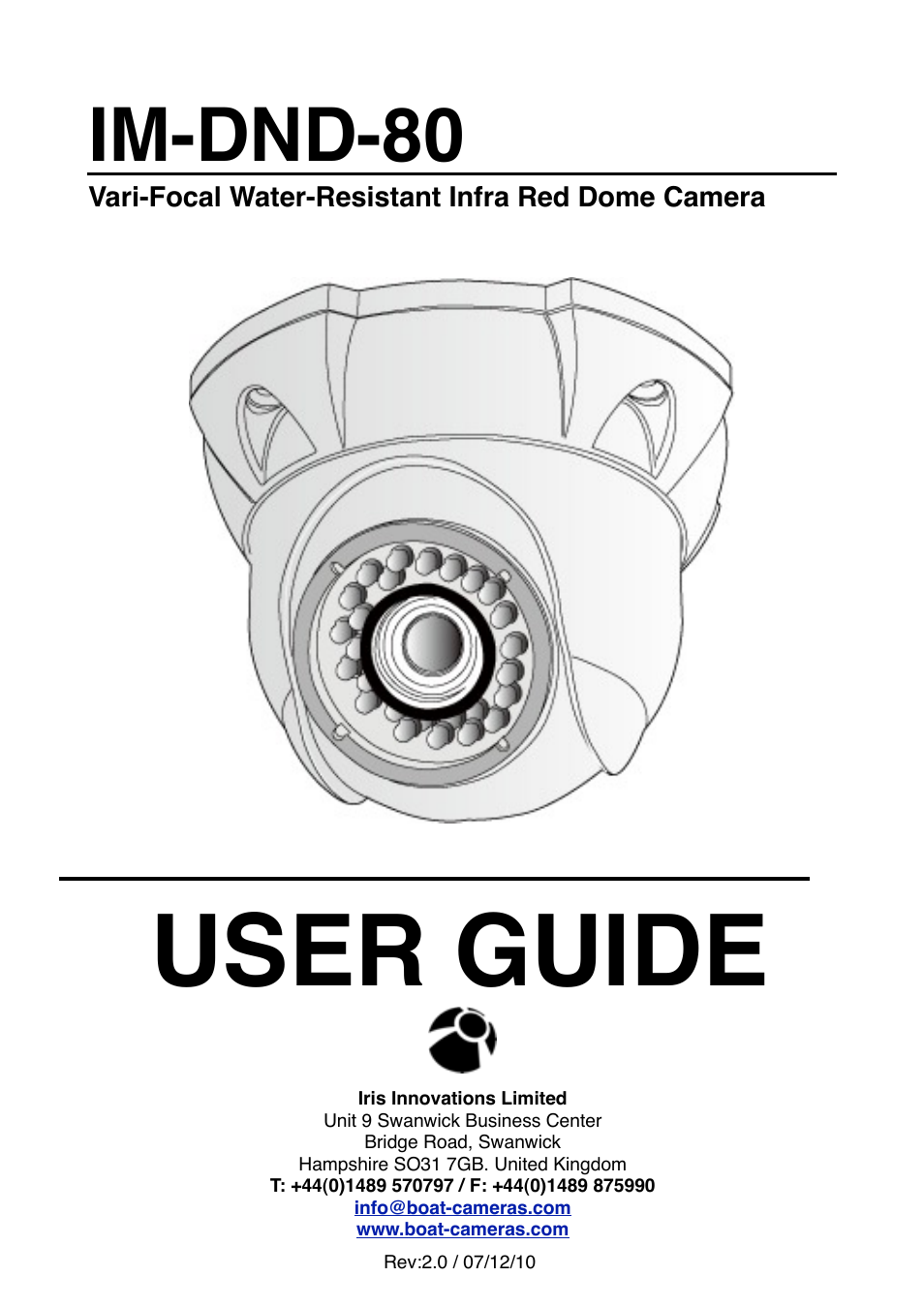 I.R.I.S. 080 User Manual | 8 pages