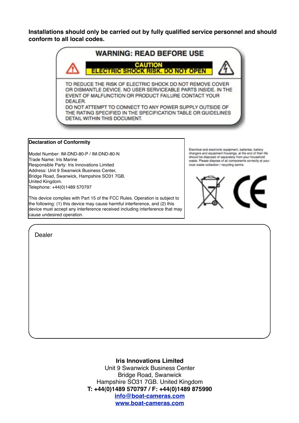 I.R.I.S. 080 User Manual | Page 8 / 8