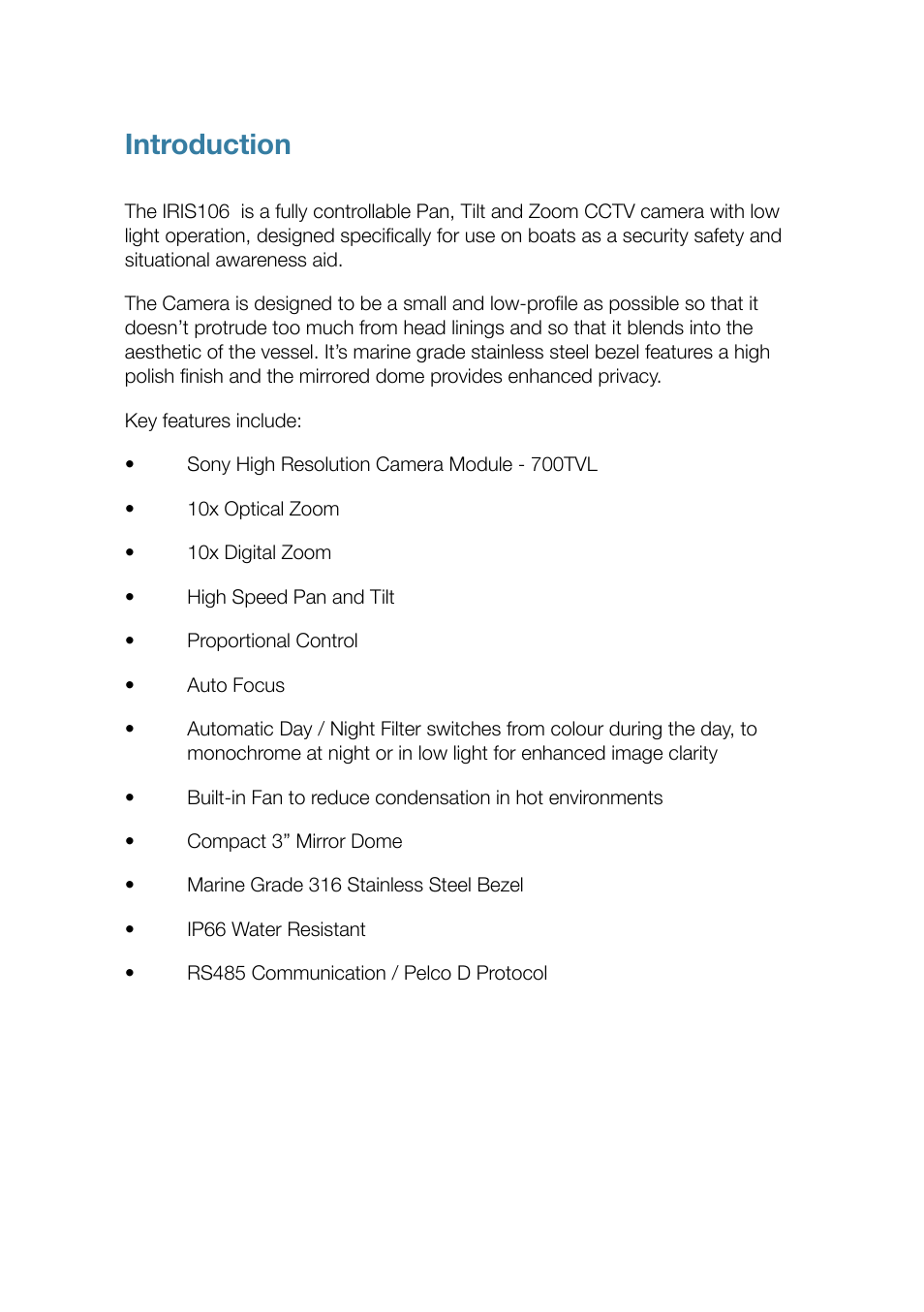 Introduction | I.R.I.S. 106 User Manual | Page 3 / 16