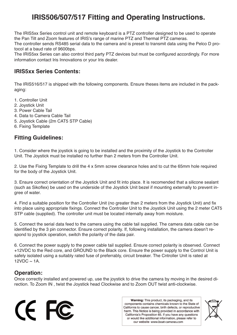 I.R.I.S. 507 User Manual | 5 pages